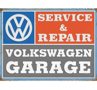 VW GARAGE METAL WALL SIGN image.